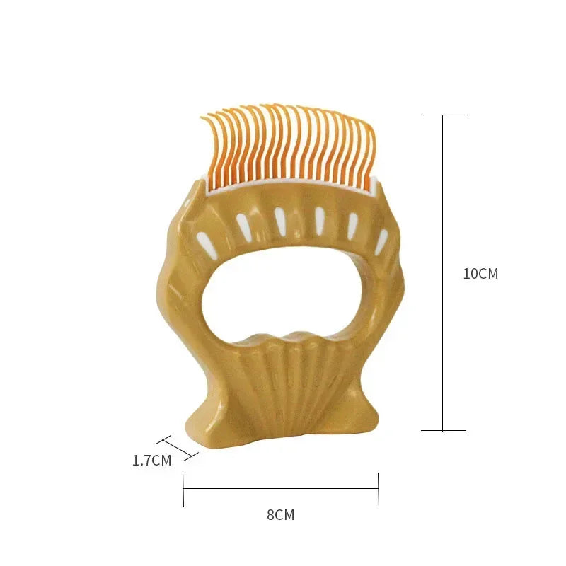 1Pc Pet Cat Comb Massage Brush Shell Shaped Handle Pet Grooming Massage Tool To Remove Loose Hairs For Cats Cleaning Supplies
