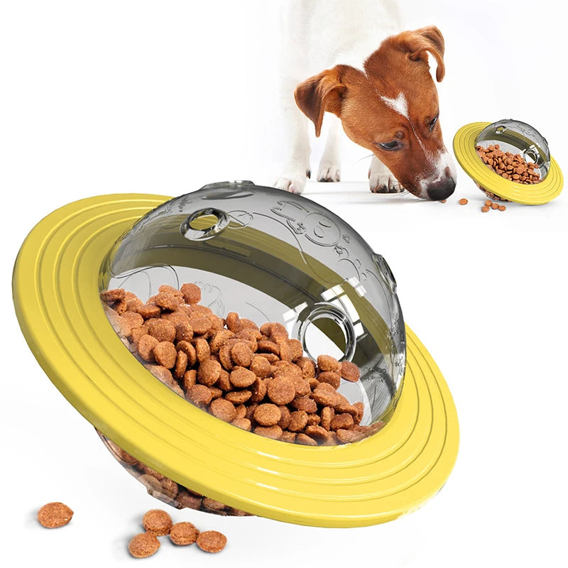 Dog Toy UFO Pet Leaky Food Ball Two-in-one Flying Disk Toy Interactive Improve IQ Toys for Small Medium Big Dogs Pet Supplies