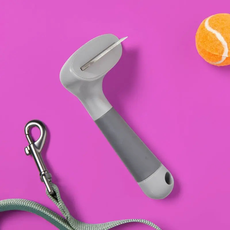 Dog Cat Deshedder Tool Grooming Removes Loose Hair Reduce Shedding Non Slip Ergonomic Handle for Dogs Cats ABS Material