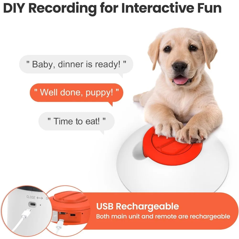 Dog Puzzle Feeder Toy, Interactive IQ Training, Electronic Treat Dispenser, Automatic Rechargeable with Remote for Food Dispens