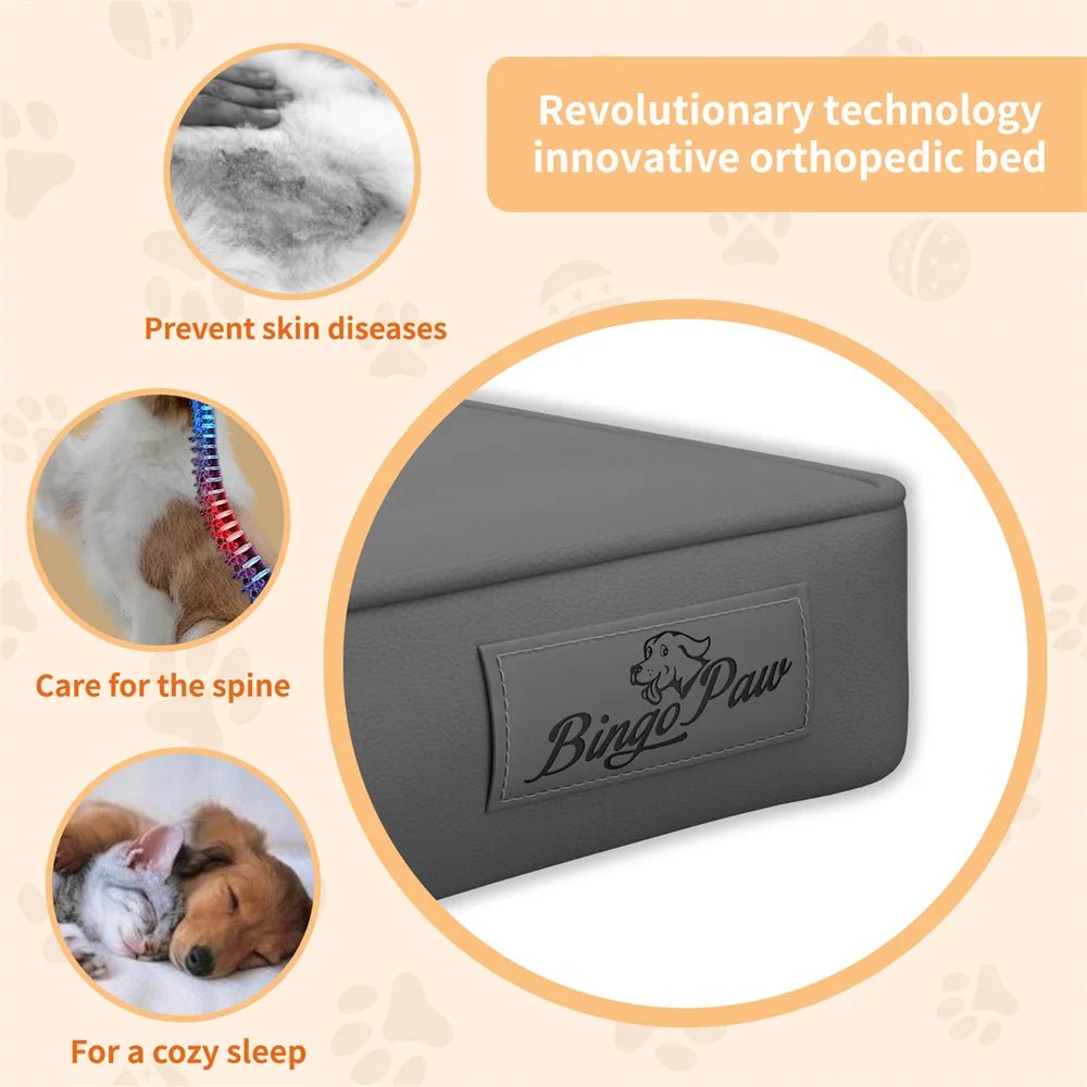 Waterproof Large Orthopaedic Dog Bed 3D Pet Mat Nest Cuddling Cushion Sleeping Mattress for Medium Small Medium Large Dogs