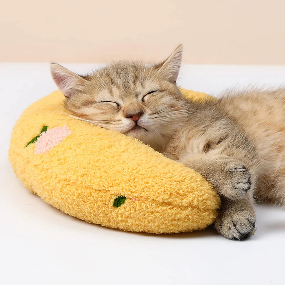 Pet Sleeping Pillow Ultra Soft Fluffy Dog Cat Pillow Calming Toy Pet Supplies for Joint Relief