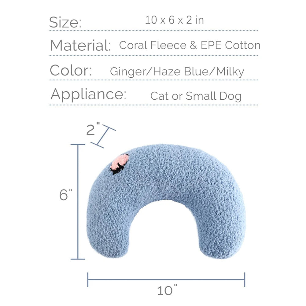 Pet Sleeping Pillow Ultra Soft Fluffy Dog Cat Pillow Calming Toy Pet Supplies for Joint Relief