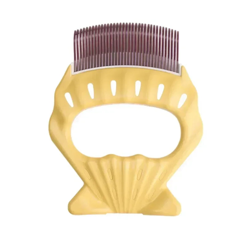1Pc Pet Cat Comb Massage Brush Shell Shaped Handle Pet Grooming Massage Tool To Remove Loose Hairs For Cats Cleaning Supplies