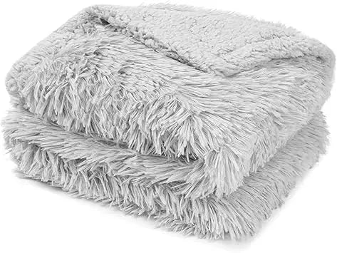 Waterproof Dog Blanket for Small Medium Dogs, Calming Fleece Cat Blanket, Couch Protector Washable Sherpa Faux Fur Pet Throw fo