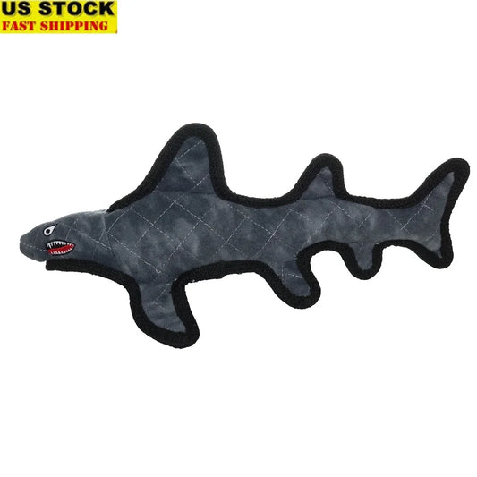 Durable Shark Plush Dog Toy with Squeaker Floatable Machine Washable Interactive Play Safe Design Dogs