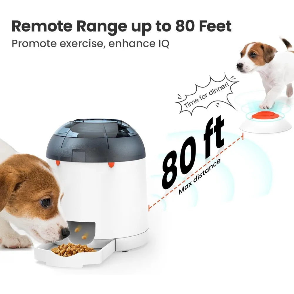 Dog Puzzle Feeder Toy, Interactive IQ Training, Electronic Treat Dispenser, Automatic Rechargeable with Remote for Food Dispens