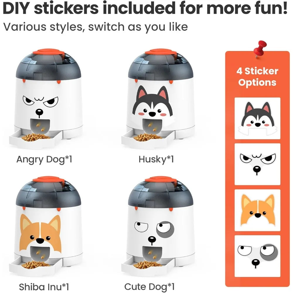 Dog Puzzle Feeder Toy, Interactive IQ Training, Electronic Treat Dispenser, Automatic Rechargeable with Remote for Food Dispens