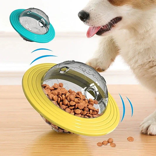 Dog Toy UFO Pet Leaky Food Ball Two-in-one Flying Disk Toy Interactive Improve IQ Toys for Small Medium Big Dogs Pet Supplies