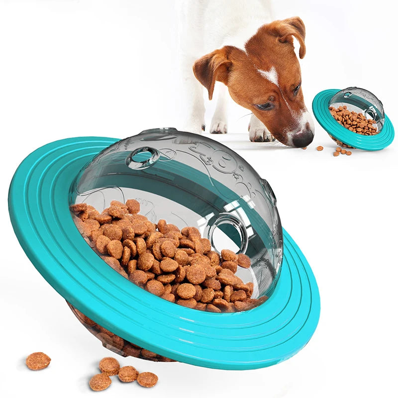 Dog Toy UFO Pet Leaky Food Ball Two-in-one Flying Disk Toy Interactive Improve IQ Toys for Small Medium Big Dogs Pet Supplies