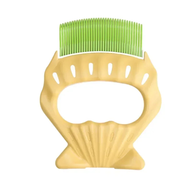 1Pc Pet Cat Comb Massage Brush Shell Shaped Handle Pet Grooming Massage Tool To Remove Loose Hairs For Cats Cleaning Supplies