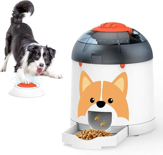Dog Puzzle Feeder Toy, Interactive IQ Training, Electronic Treat Dispenser, Automatic Rechargeable with Remote for Food Dispens