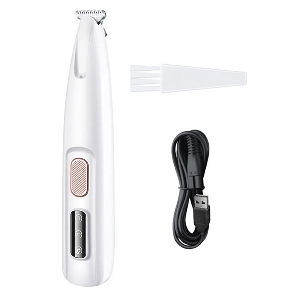 Dog Paw Trimmer with LED Light Electric Grooming Clippers 18mm Widen Blade Dogs Cats Hair Trimmer for Paws Ears Face Rump