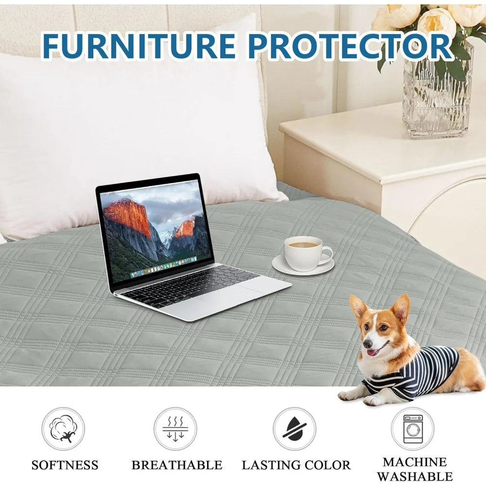 Waterproof Dog Blanket, Reversible Pet Bed Blanket, Soft Sofa Couch Cover for Dogs Washable, Waterproof Pet Couch Covers for So