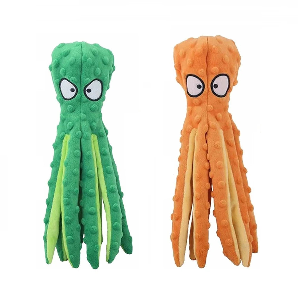 2Pcs Pet Plush Toy Octopus Dog Interactive Toy Indestructible Bite Resistant Sound Puppy squeaky Octopu Dogs Rattle Toys Supplie