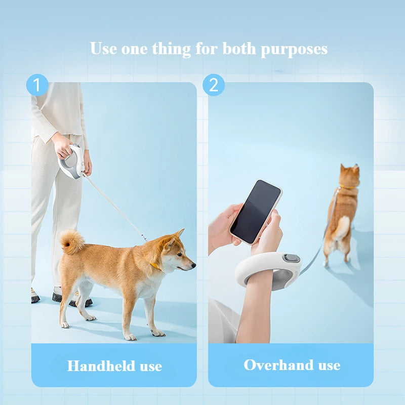 Automatic pet leash Retractable adjustable explosion-proof impact safety lock design outdoor walking training portable for large