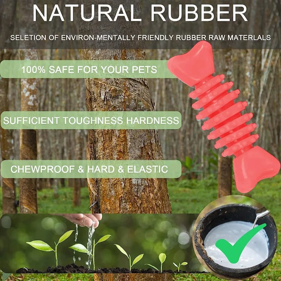 6 Pack Red Dog Chew Toys for Small Dogs: Promotes Dental Health and Interactive Play Ideal for Teething Puppies and Active Play