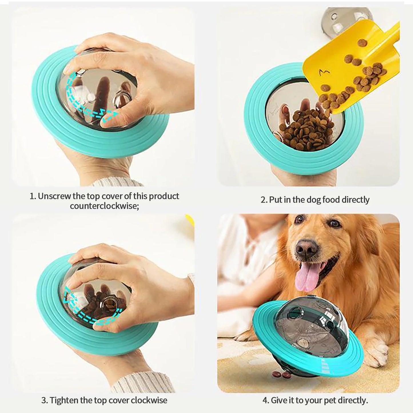 Dog Toy UFO Pet Leaky Food Ball Two-in-one Flying Disk Toy Interactive Improve IQ Toys for Small Medium Big Dogs Pet Supplies