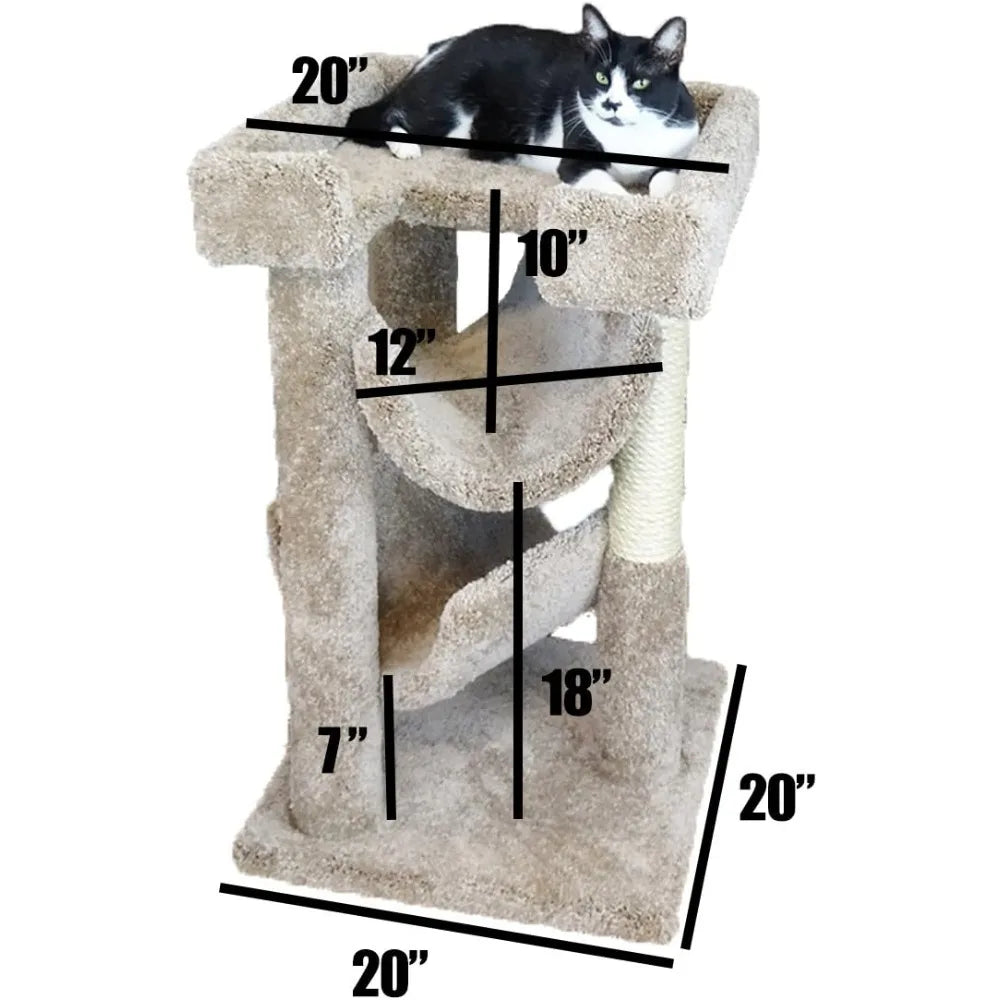 New Cat Condos Premier Cat Scratch and Lounge, Brown