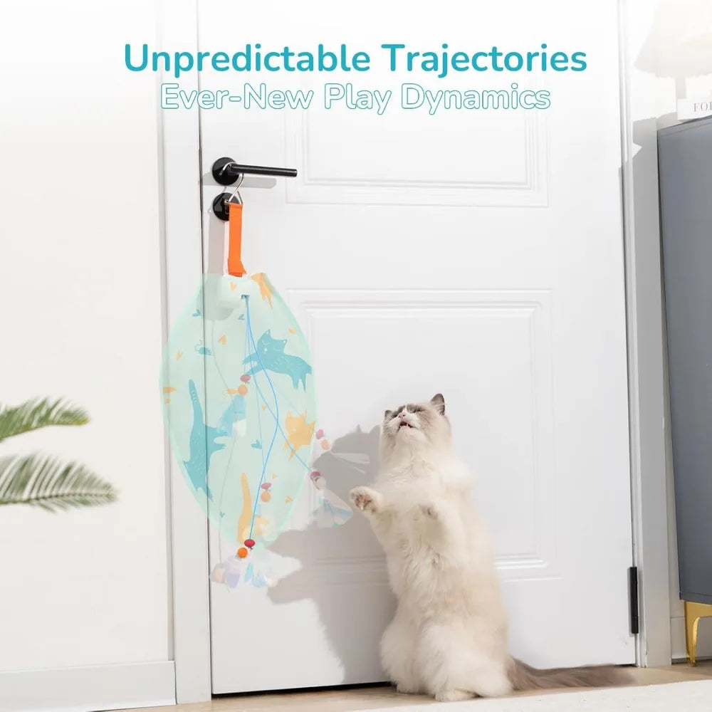 Interactive Cat Toys for Indoor Cats,Rechargeable Automatic Concealed Cat Feather Teaser,Motion Activated Enrichment Toys for In