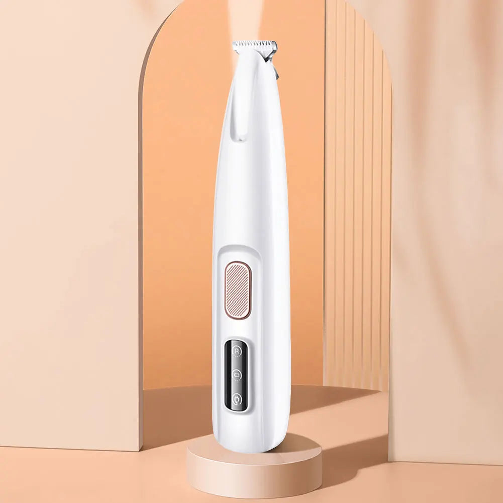 Dog Paw Trimmer with LED Light Electric Grooming Clippers 18mm Widen Blade Dogs Cats Hair Trimmer for Paws Ears Face Rump