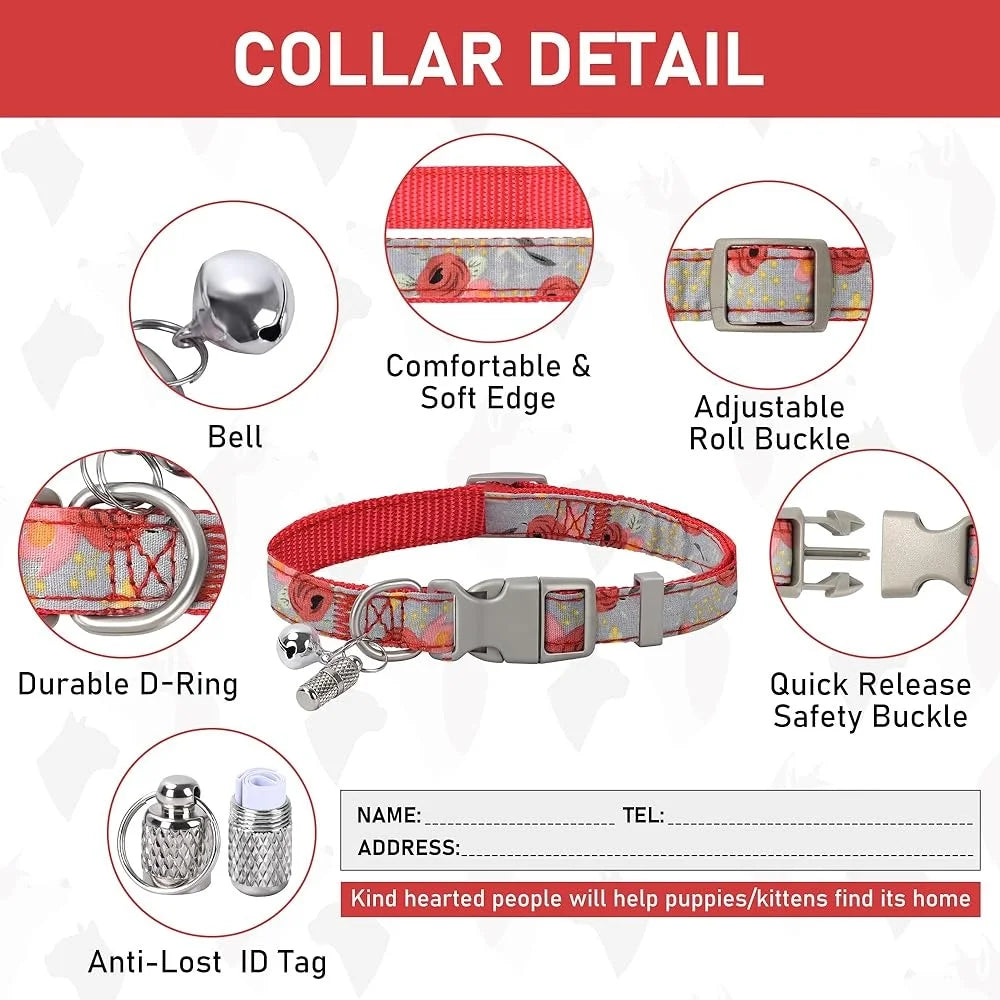 Adjustable Small Dog Harness Collar Leash Set No Pull Soft Mesh Step In Reflective Vest with ID Tag