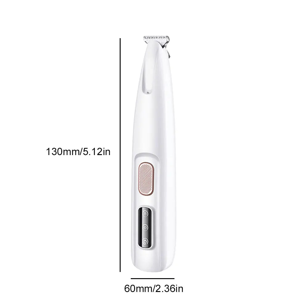 Dog Paw Trimmer with LED Light Electric Grooming Clippers 18mm Widen Blade Dogs Cats Hair Trimmer for Paws Ears Face Rump