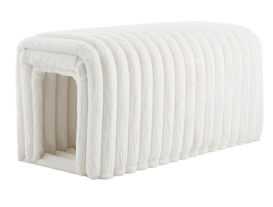 Stylish Corduroy Ottoman Storage Bench for Pets - Cat Nest for Living Room, Entryway & Bedroom
