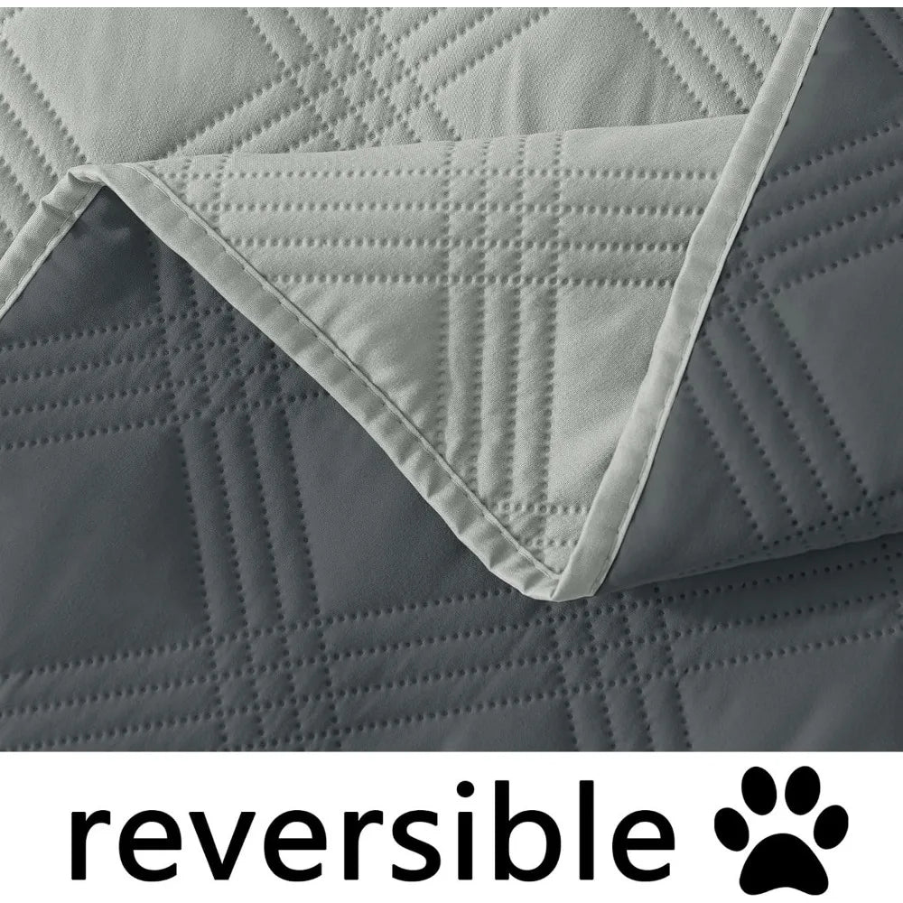 Waterproof Dog Blanket, Reversible Pet Bed Blanket, Soft Sofa Couch Cover for Dogs Washable, Waterproof Pet Couch Covers for So