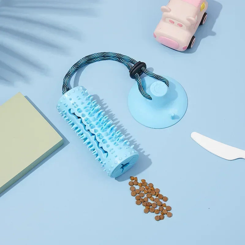 New Pet Dog Toy Ball Suction Cup Leakage Snack Ball Bite Resistance Training Rubber Toy Pet Molar Cleaning Toy