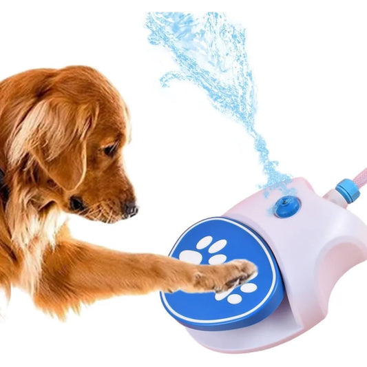 Dog Water Fountain Step On, Activated Dog Sprinkler, Outdoor Pet Drinking Dispenser, Dog Water Toy, Fresh Water Feeder with Hose
